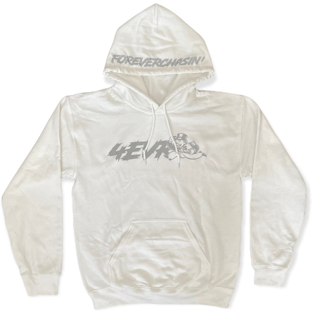 White 4EVR Chasin Hoodie